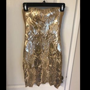Bebe Gold Dress